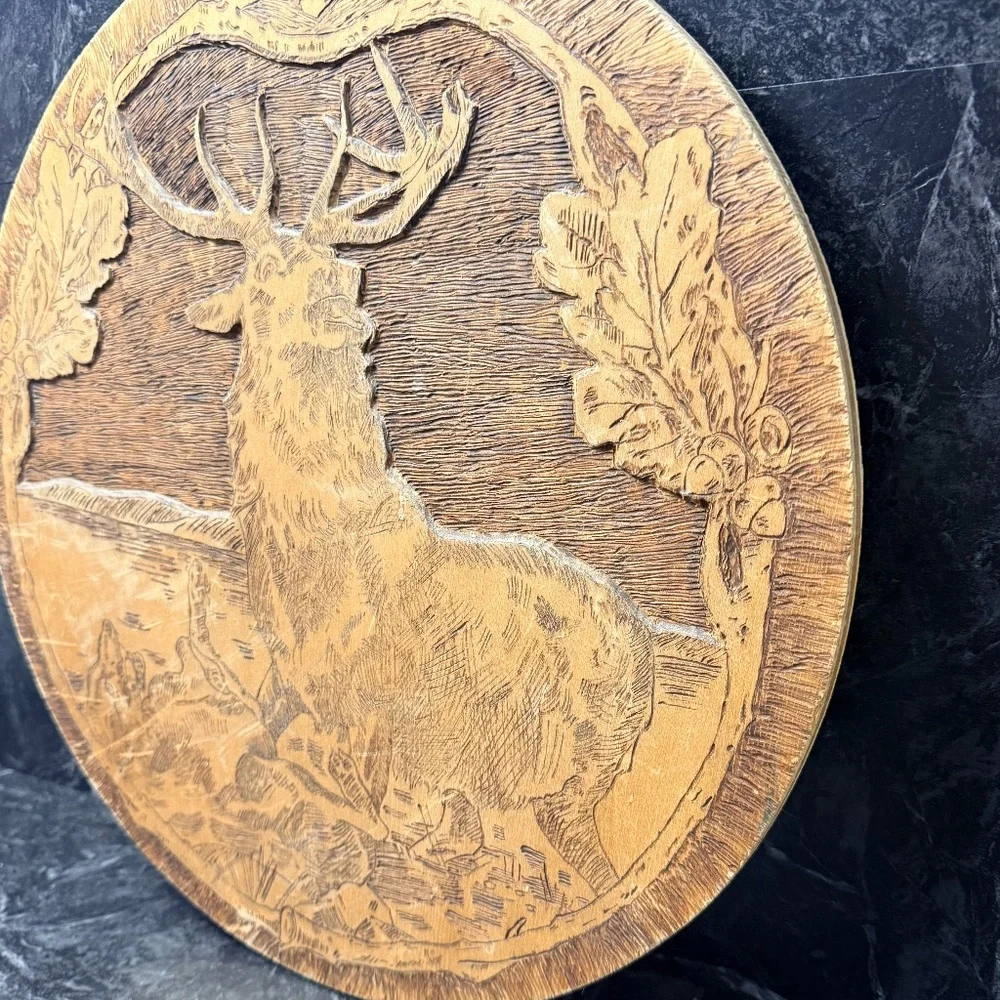 FLEMISH ART CO. Wooden Elk Plaque #854
